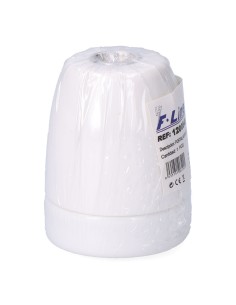 Portalámparas cerámico vintage e27, 100 w 250 v, blanco, ø47 x 59 mm (retractilado) 2