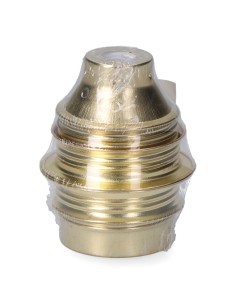 Portalámparas rosca e27, latonado (retractilado)