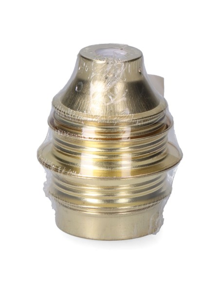 Portalámparas rosca e27, latonado (retractilado)