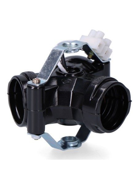 Portalámparas múltiple, 3 portalámparas e27, m10, 4 a 250 v, negro. (retractilado)