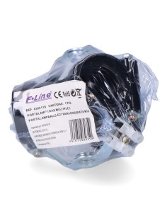 Portalámparas múltiple, 3 portalámparas e27, m10, 4 a 250 v, negro. (retractilado) 2