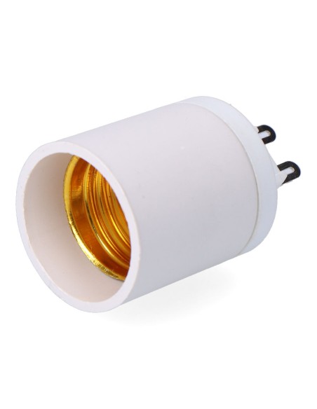 Convertidor de g9 a e27, 2 a 230 v, blanco, ø33 x 57mm (retractilado)