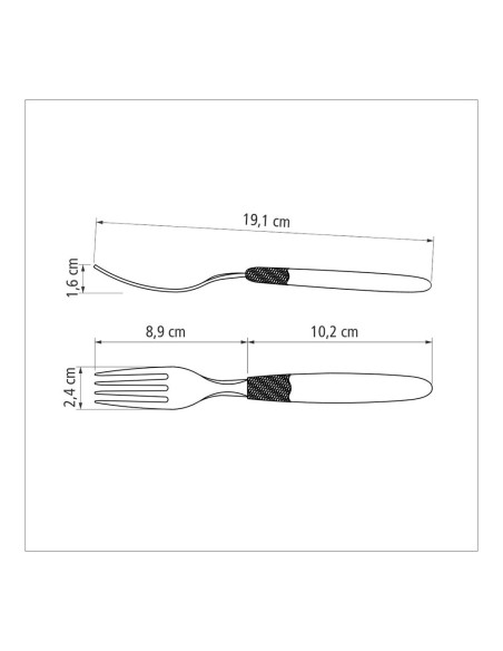 Cubertería 30 piezas negro