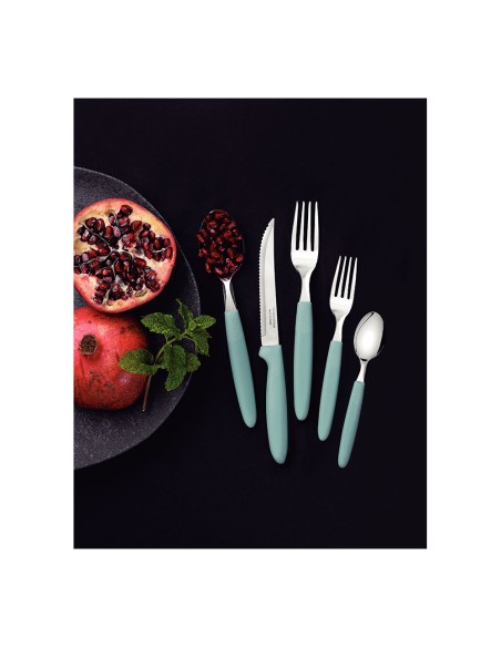 Cubertería 30 piezas azul