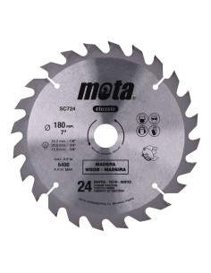 Sierra circular widia ø180mm 24 dientes clp18 sc724 mota