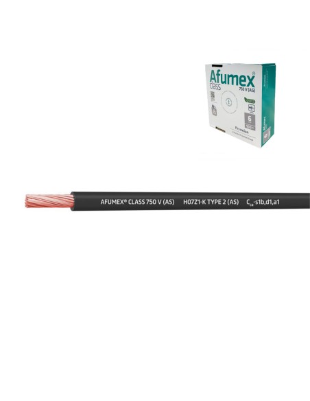 Cablecillo h07z1-k(as) 6,0 mm² negro euro/m