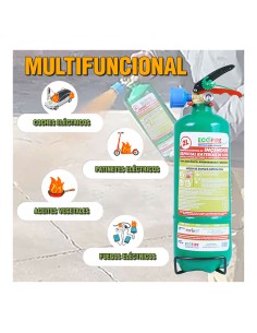 Extintor especial para baterías de litio 2 l, verde + soporte 2