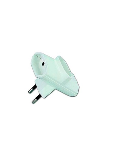 Clavija triple 2p 10 a 250 v lateral blanca (retractilado)