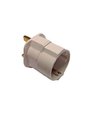 Adaptador europeo a reino unido 13 a 250 v blanco (retractilado)