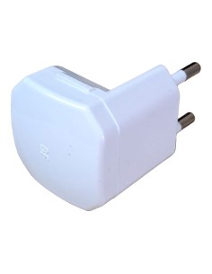 Clavija 2p 10 a 250 v acodada 90° blanco (retractilado) 2