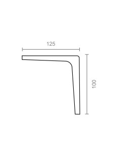 Escuadra clasica plm01 blanca 125 x 100 mm 2