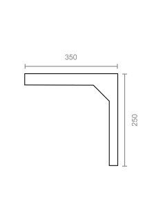 Escuadra super plm03 blanca 350 x 250 mm 2