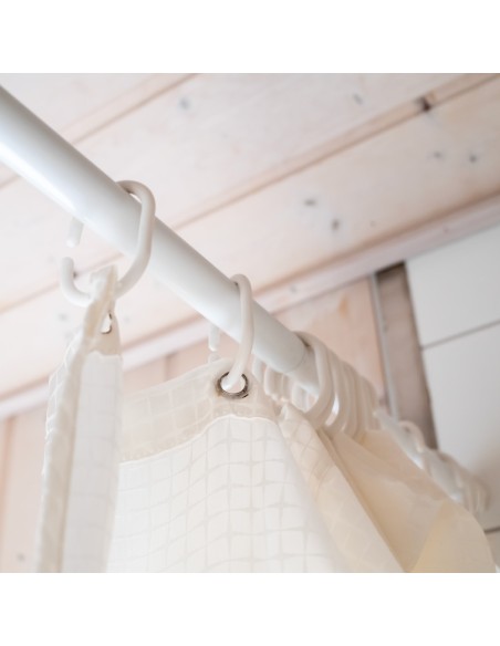 Barra de cortina blanca 75 x 125 cm