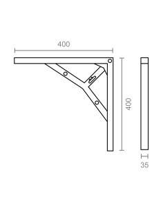 Escuadra 3 posiciones plm06 cromo brillo 400 x 400 mm 2