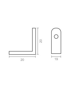 Angulo refuerzo an01 bicromatado 20 x 20 x 19 mm 2