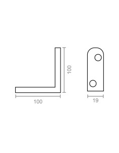 Angulo refuerzo an01 bicromatado 100 x 100 x 19 mm 2