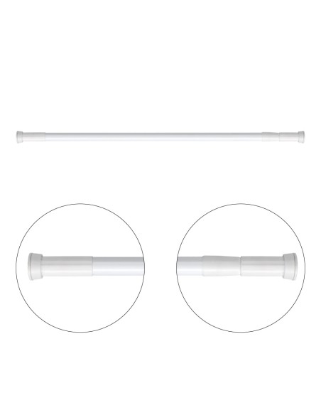 Barra de cortina blanca 75 x 125 cm