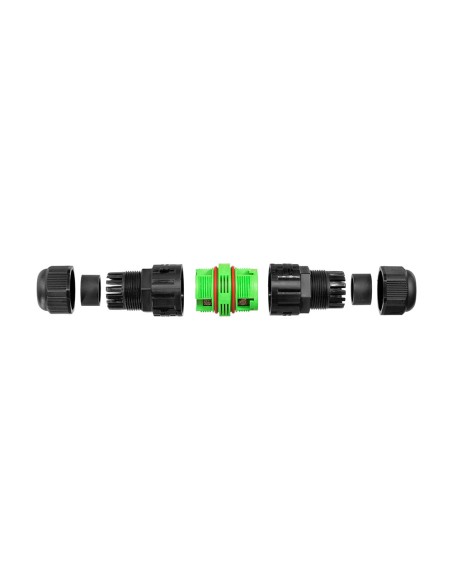 Conector estanco ip68 lineal 2 polos + tierra