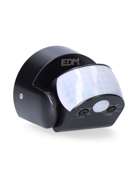 Sensor de movimiento y crepuscular 15 m ip65 negro