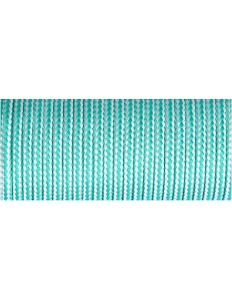 Cordón trenzada polipropileno verde / blanco, calibre 4,5 mm x 15 m