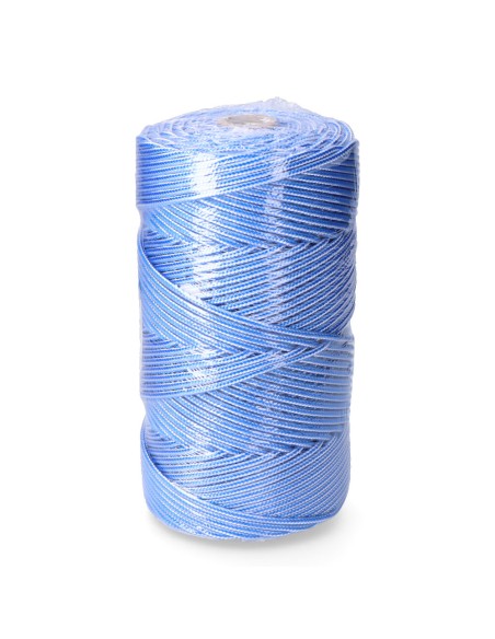Cordón trenzado polipropileno azul / blanco, calibre 5 mm x 200 m