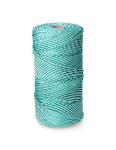 Cordón trenzado polipropileno verde / blanco, calibre 5 mm x 200 m