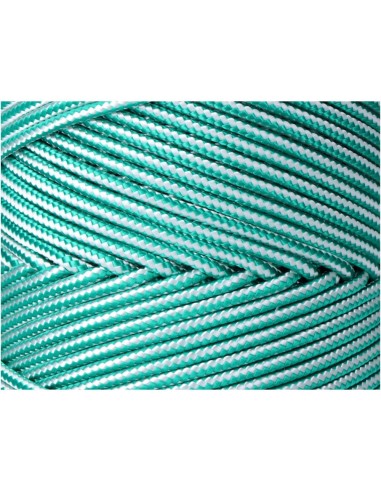 Cordón trenzado polipropileno verde / blanco,...