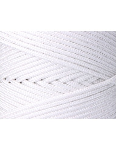 Cordón trenzado polipropileno blanco, calibre 5...