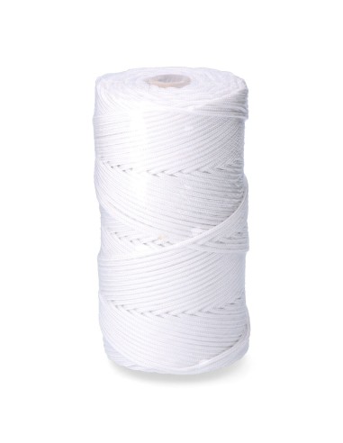 Cordón trenzado polipropileno blanco, calibre 5...