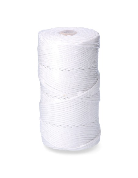 Cordón trenzado polipropileno blanco, calibre 5 mm x 200 m