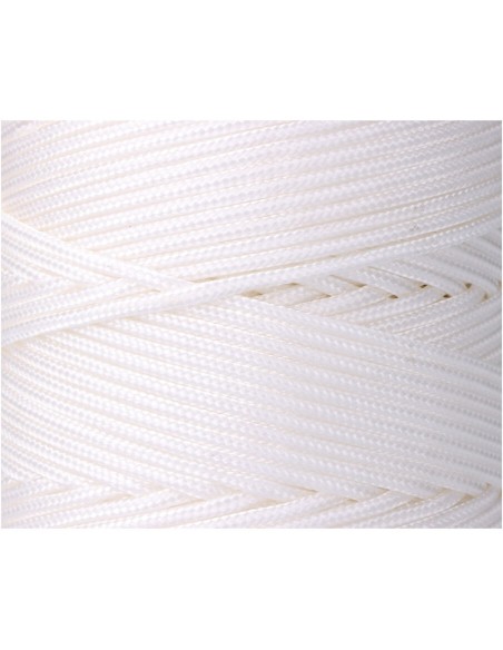 Cordón trenzado polipropileno riel blanco, calibre 3 mm x 200 m