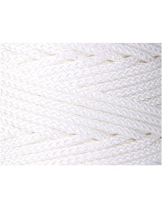 Cordón trenzado poliéster granete blanco, calibre 5 mm x 200 m 2