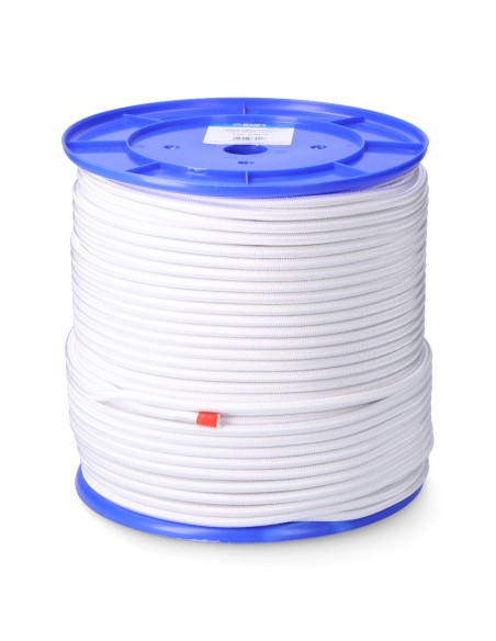 Cuerda de goma elástica blanca poliéster calibre 8 mm x 200 m