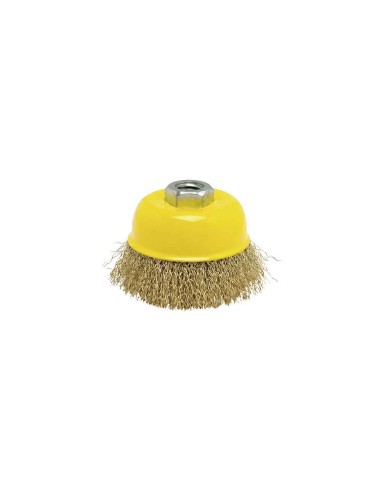 Cepillo copa de alambre ondulado ø60mm fho60 mota