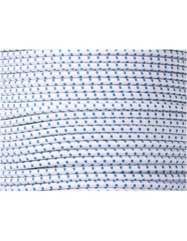 Cuerda de goma elástica blanca / azul poliéster...