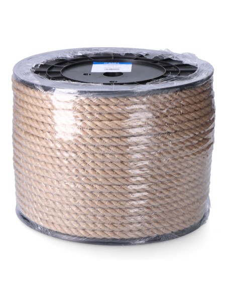 Cuerda yute natural 3 cabos calibre 14 mm x 100 m
