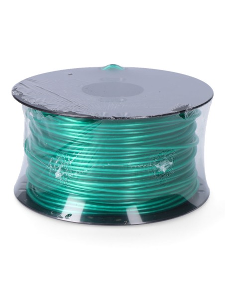 Cordón multifilamento revestido pvc verde, calibre 5 mm x 100 m