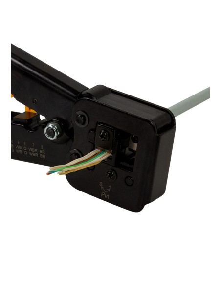 Crimpadora para conectores dobles rj11/12/45 y mp0027