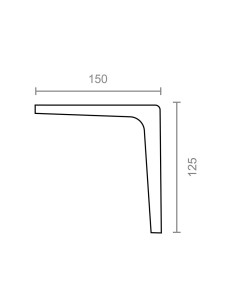 Escuadra plus plm02 negra 300 x 250 mm 2