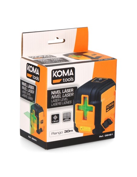 Nivel láser con funda 7,3 x 5,8 x 7,4 cm