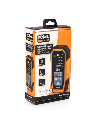 Medidor láser con funda 5,2 x 2,4 x 12,3 cm