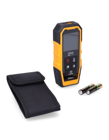 Medidor láser con funda 5,2 x 2,4 x 12,3 cm