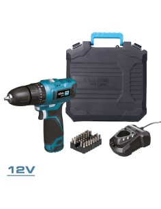 Kit maletín taladro percutor 12 v con accesorios, bateria y cargador 2