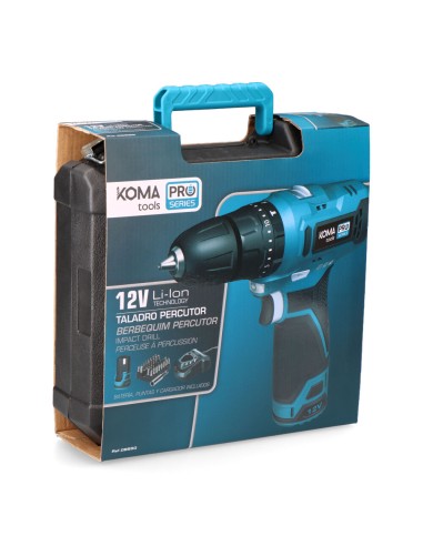 Kit maletín taladro percutor 12 v con...