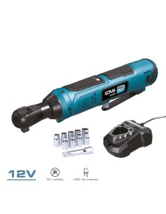 Kit maletín carraca eléctrica 12 v con accesorios, bateria y cargador