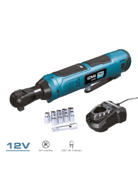 Kit maletín carraca eléctrica 12 v con accesorios, bateria y cargador