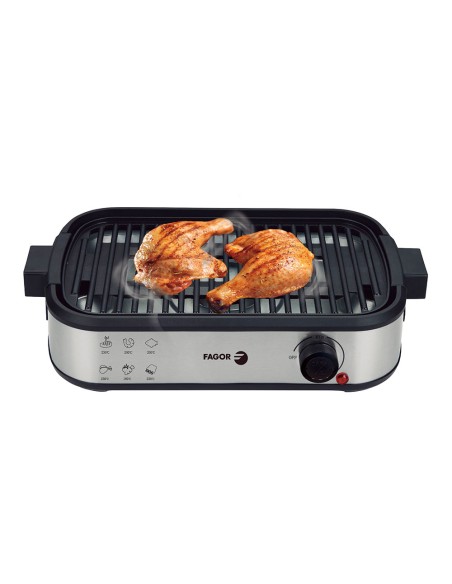 Parrilla eléctrica smokeless con extractor de humo 1800 w 44 x 27 x 10,5 cm