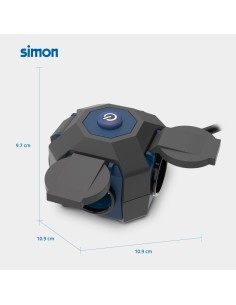 Prolongador expert 4 tomas con tapa ip44 h07rn-f 3 g 1,5 mm² 16 a 230v~ 1,4 m negro/azul 2