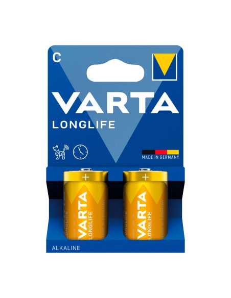 Pila alkalina longlife c - lr14 (blister cartón 2 uds) ø26,2 x 50 mm