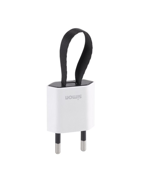 Clavija 2p+tt schuko salida frontal y lateral 10 a 250 v~ facil extracción blanca